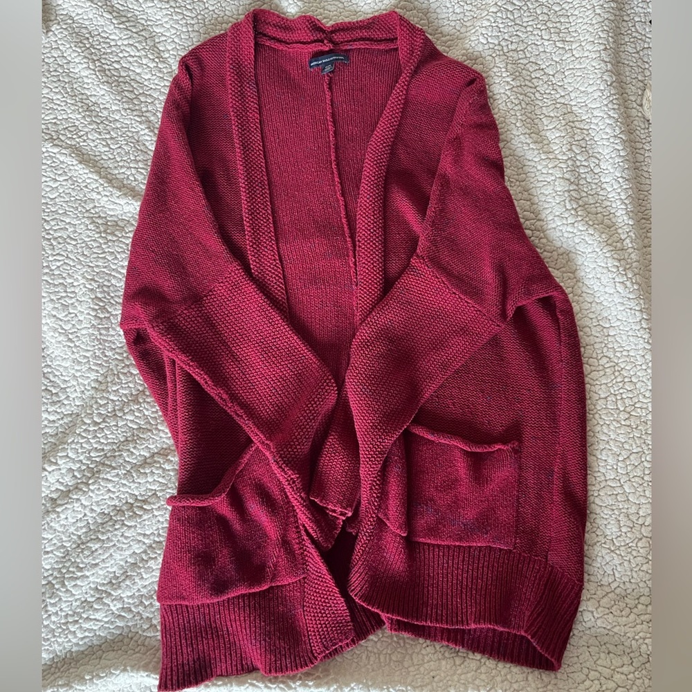 American eagle maroon cardigan